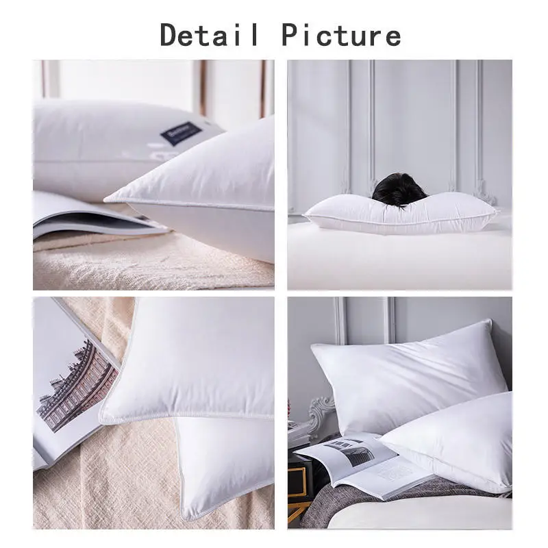 Down Feather Hypoallergenic Pillow Soft Bed Healthy Ergonomic Pillows For Sleeping Queen Size