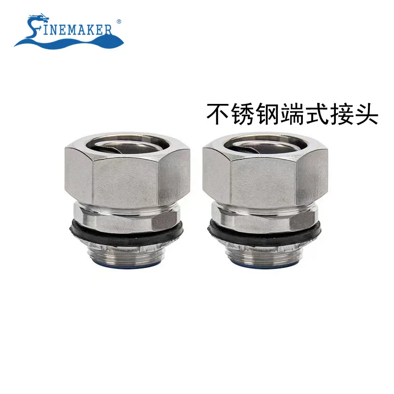 3/4 Inch DPJ Connector Waterproof Electrical 316 Stainless Steel Liquid Tight Flexible Conduit Connector