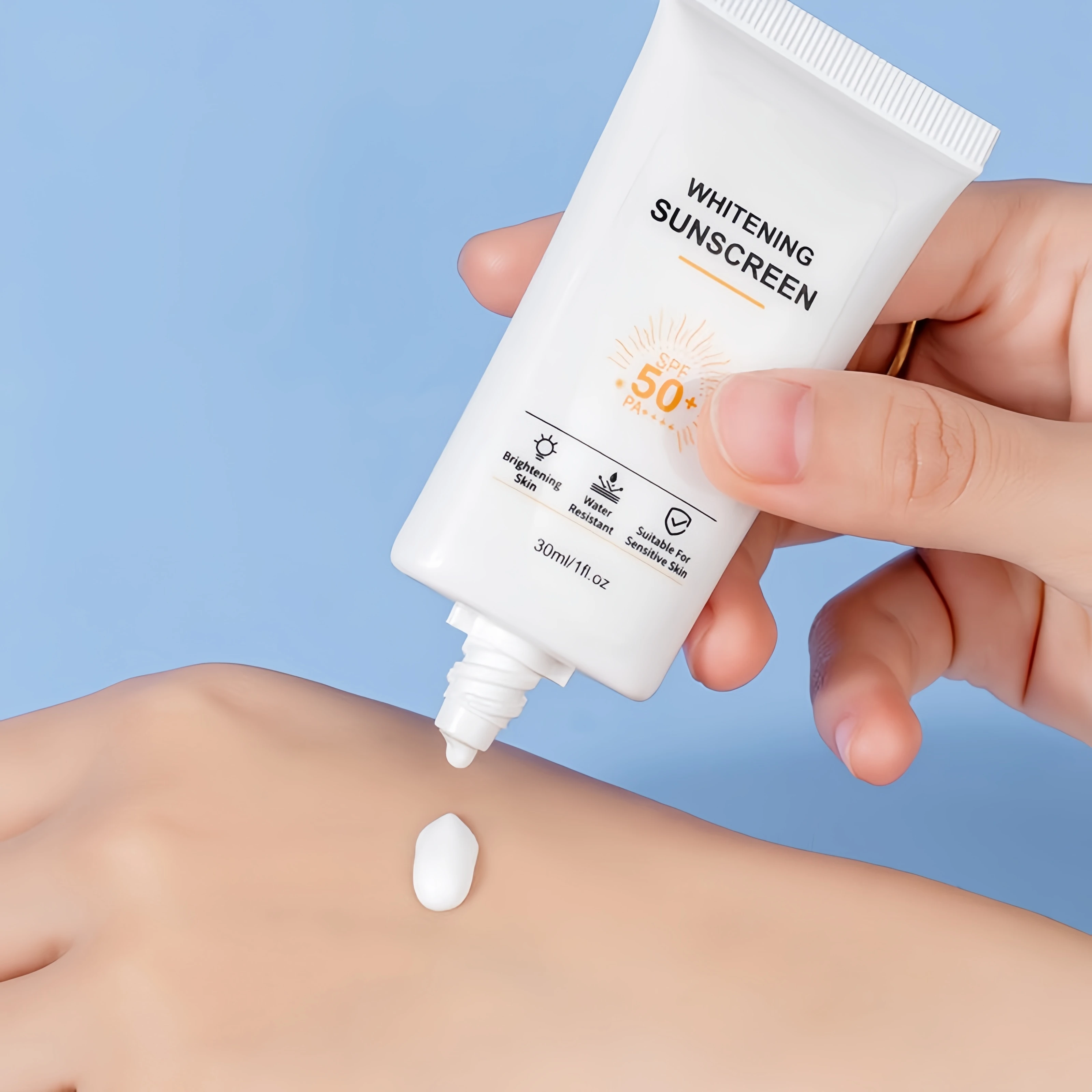 SPF50 + Осветляющий солнцезащитный крем УФ-устойчивый увлажняющий и отбеливающий кожу а ++++ оптовая продажа уличный лосьон