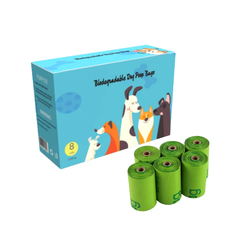Hot sellers pet products biodegradable compostable customizable cat trash bags and dog poop bags