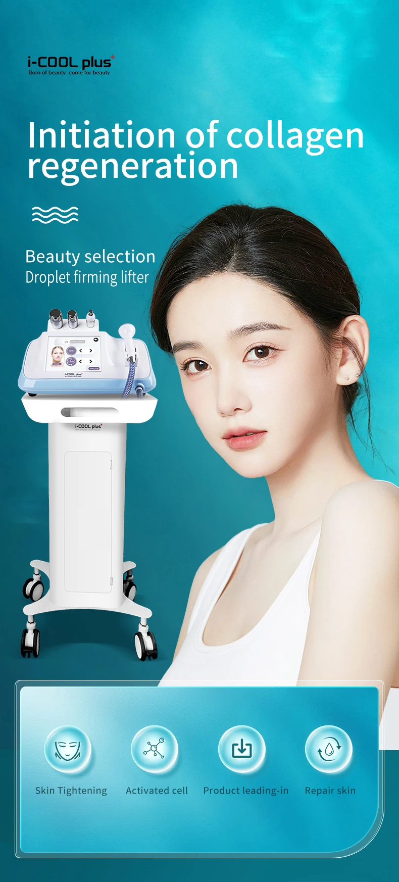 Facial Beauty Salon Deep Moisturizing Anti Aging Whitening Cleaning Face Lifting Beauty Machine Skin Care Machine