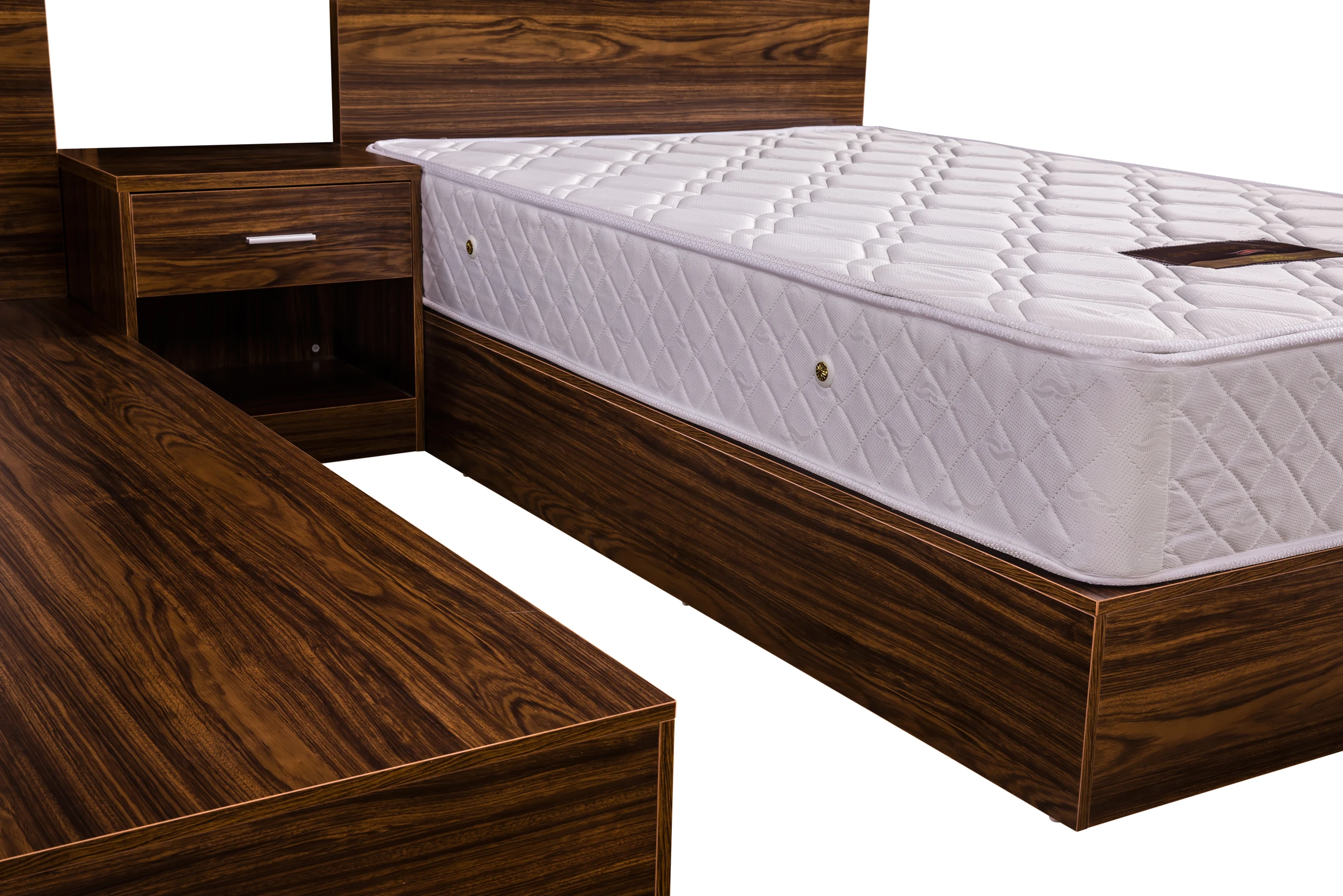 3 star hotel bed set cheap simple melamine single apartment bed