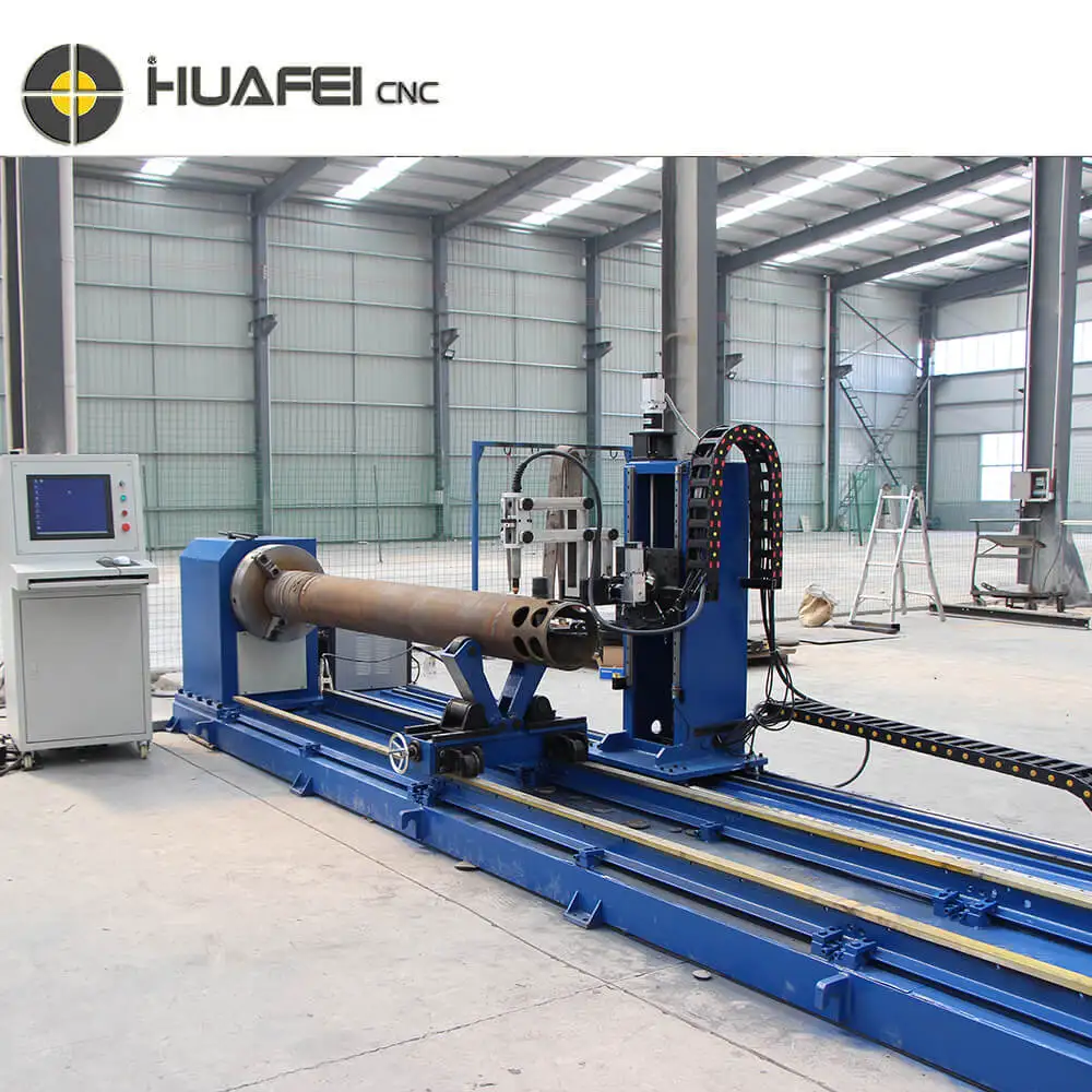 HUAFEI Cnc 5 Aixs Pipe Tube Intersecting Line Plasma Cutting Machine