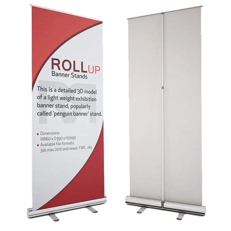 Free shipping aluminium roll up banner stand Advertising Display Retractable Poster Banner Pull up banner stand for sale