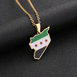 2022 New Fashion The Syrian Arab Republic Stainless Steel Necklace Simple Gold Silver Necklace Pendant Chain Necklace for Women