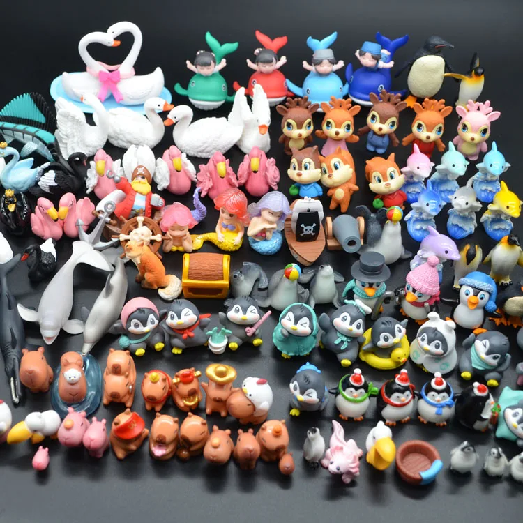 mini whale shark mermaid seal pirate penguin swan statue kawaii plant pots succulent decoration wholesale resin animal figurines