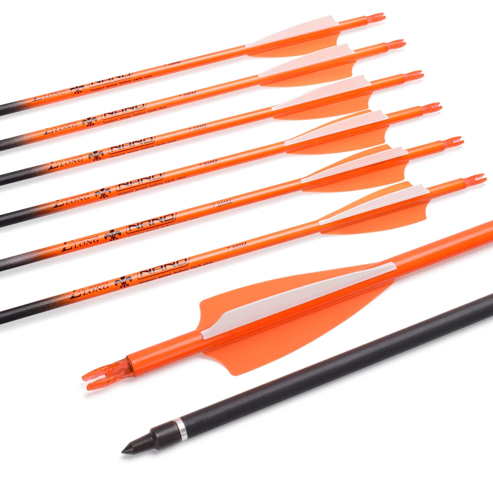 Elong Archery 7.8mm Rollfiberglass Arrows Bi-color High Quality Arrows For Outdoor Shooting Hunting