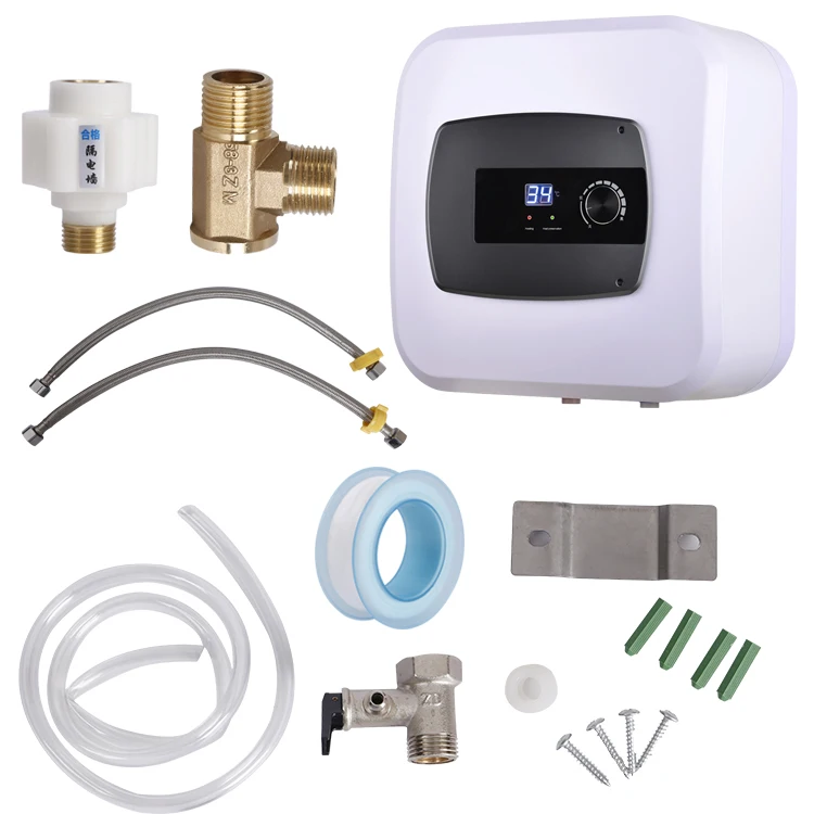 High quality house wall storage chauffe eau electrique 2.64gallon kitchen mini under counter square shape electric water heater