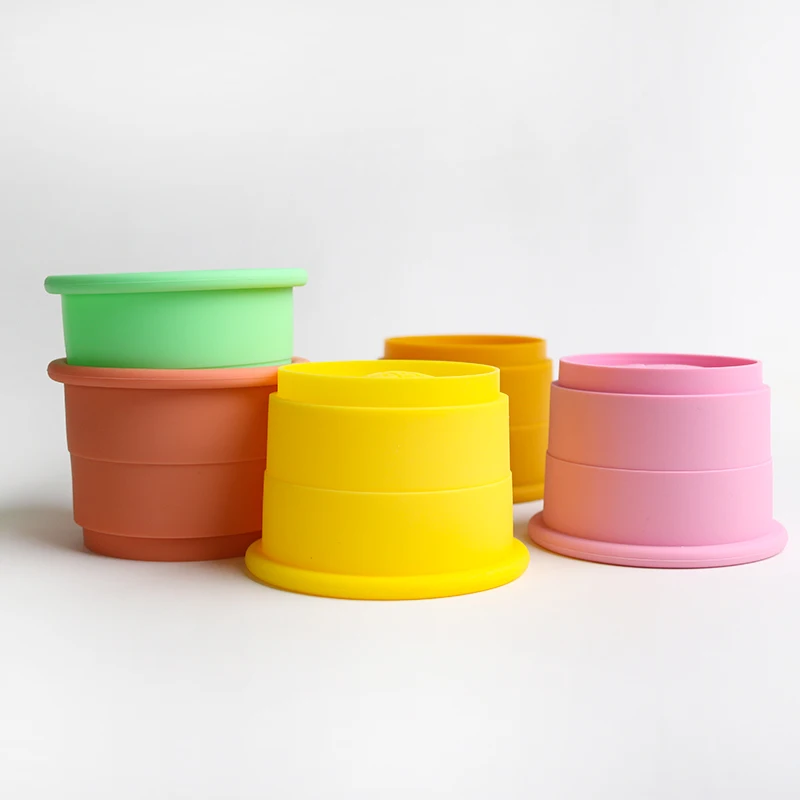 
2021The First Years Stacking baby Toy Silicone Stacking toy Custom Silicone Building Soft Safe Baby DIY teether Toy 