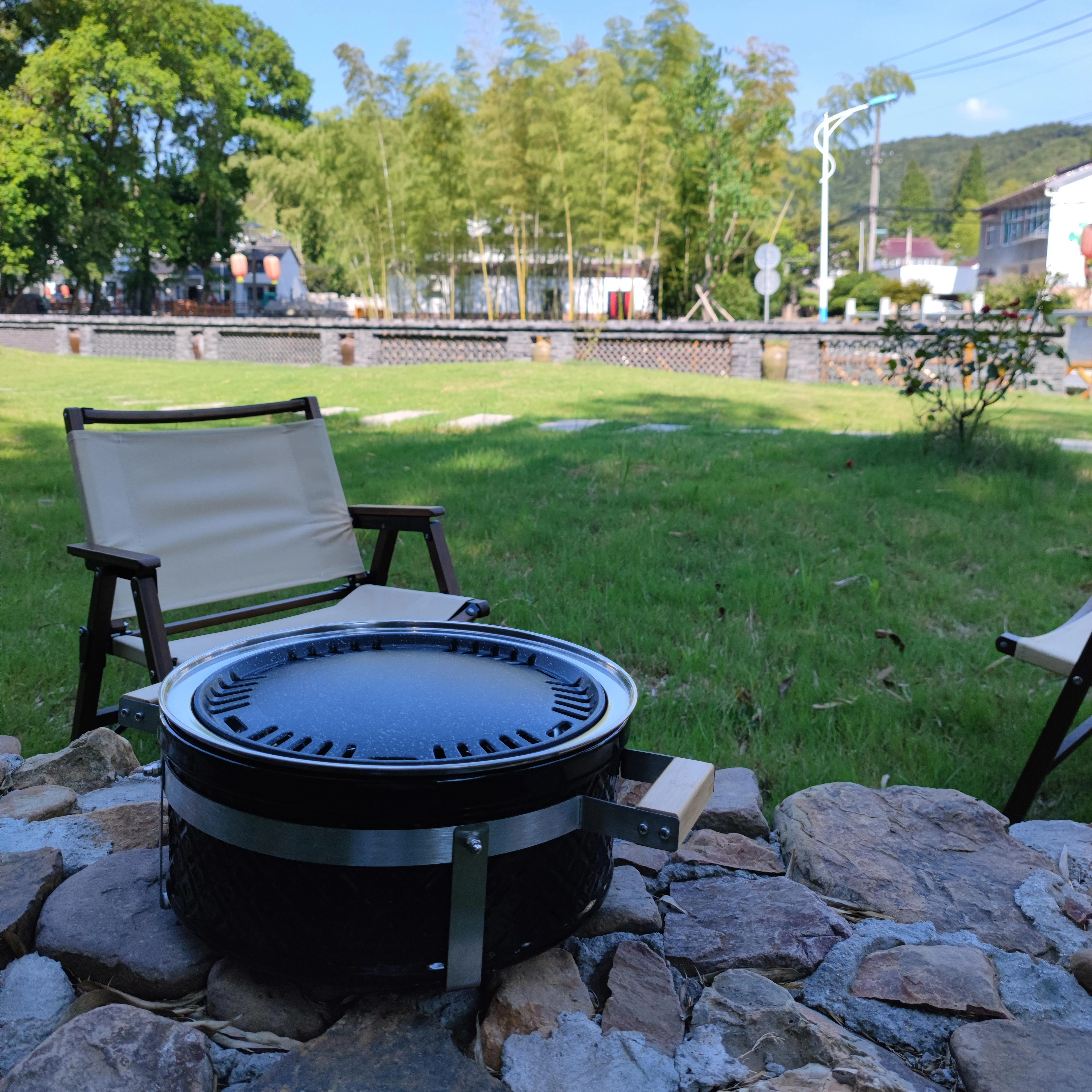 MCD factory direct supply  Korean portable ceramic Bbq Kamado Grill Tables grill