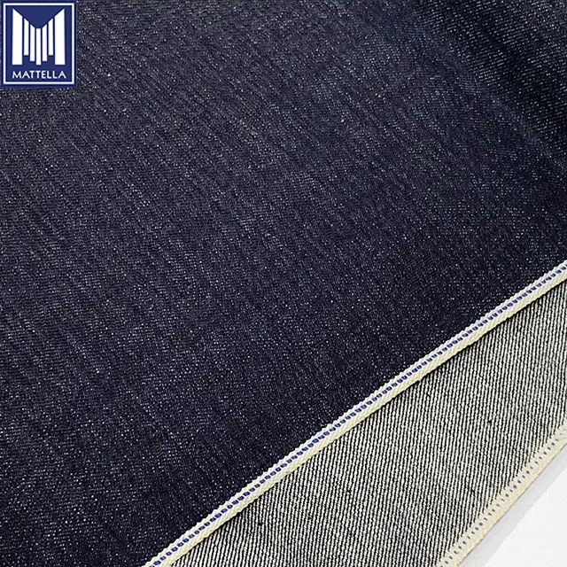 14oz raw selvedge fabric roll 100% cotton indigo for denim boot cut jeans japanese