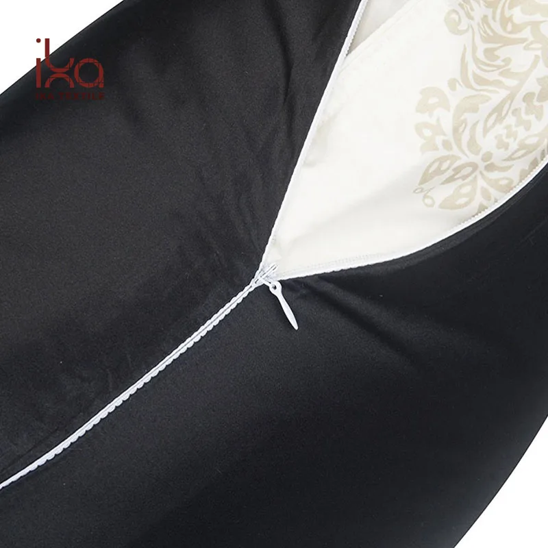 Black 22mm Queen Size Plain Dye Silk Satin Anti Aging Soft Pillow Case Cover Luxury