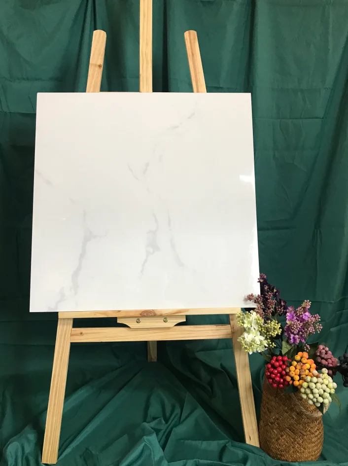 Foshan Fatong Calacatta Porcelain Floor Tile White Marble Look Ceramic 600X600mm Tiles For Living Room