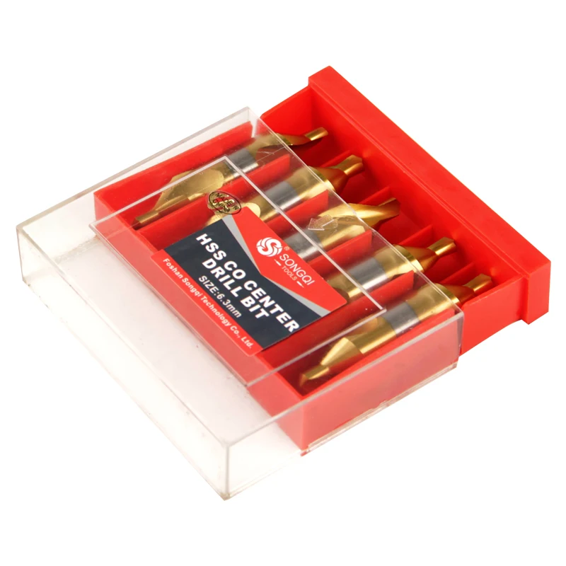SONGQI HSS CO Double Ended  Center Drill Bit For Metal Drilling