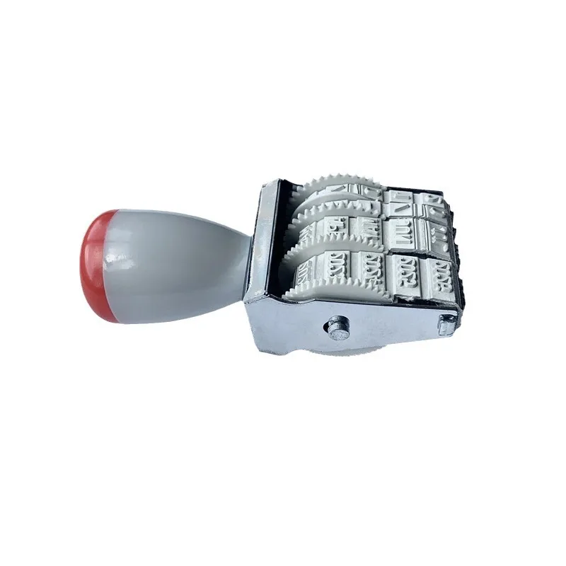 Custom 3mm  Rubber Date Stamp  Plastic roller  date Calendar stamp for food and egg and  stationery