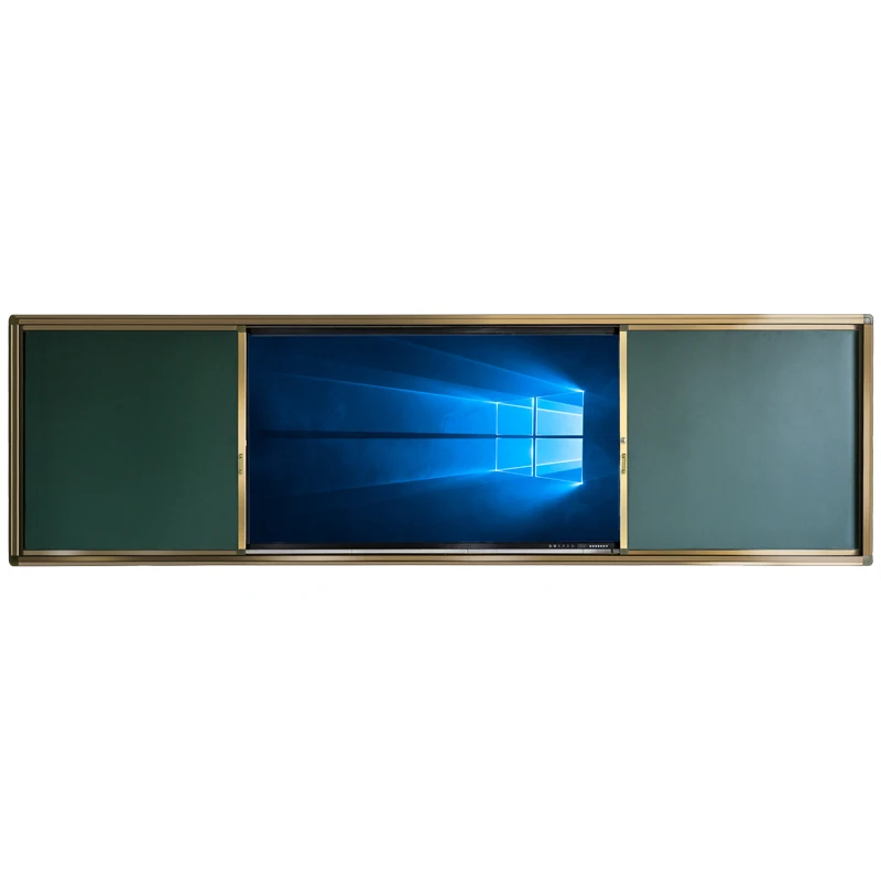 70 inch 4k led IR touch all in one pc interactive flat panel smart white board screen monitor push pull blackboard