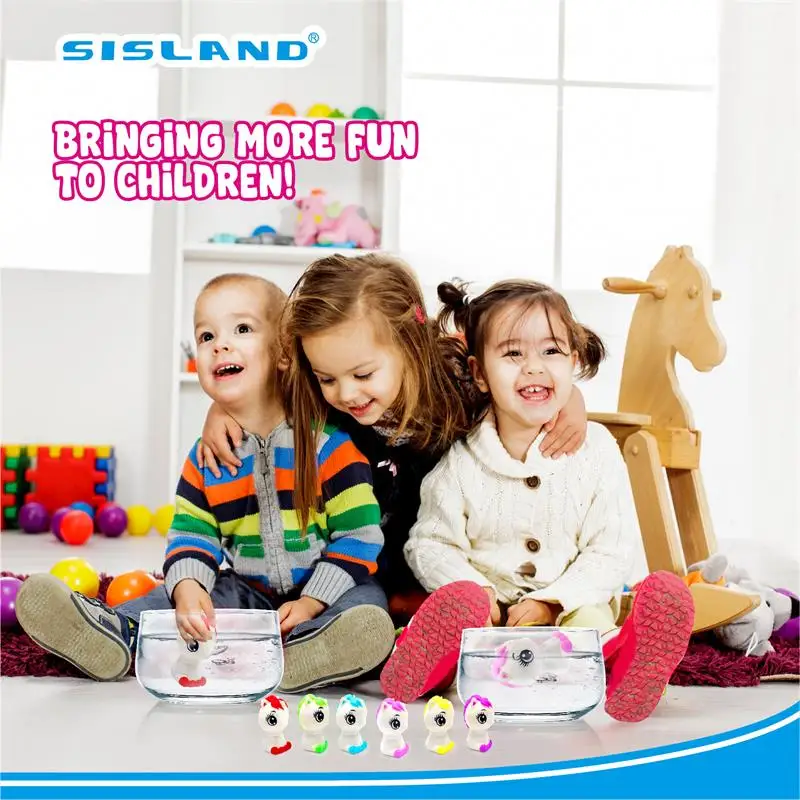 SISLAND New arrival  Squeeze Toys Soft Toy Grow in water Unicorn squeeze Toys gift box for kids