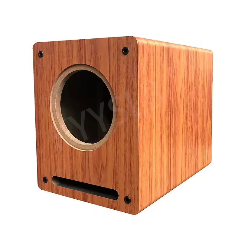 KYYSLB 8-inch Subwoofer Wood Speaker Box Empty Case Audio Enclosure DIY Car Amplifier Subwoofer Body Wooden LoudSpeaker Shell