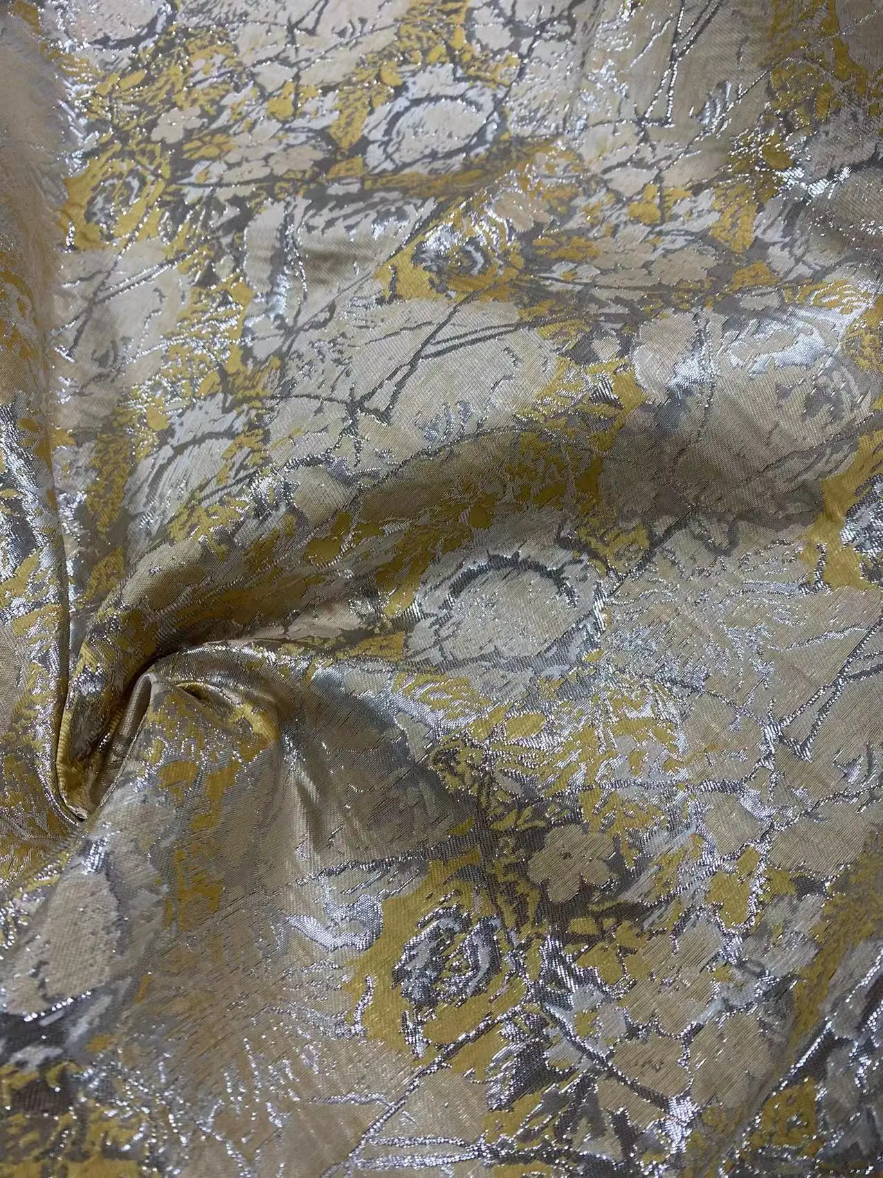 CLASSICAL  FASHION DESIGN METALLIC BROCADE JACQUARD FABRIC FOR LADY GARMENT FACTORY SALES