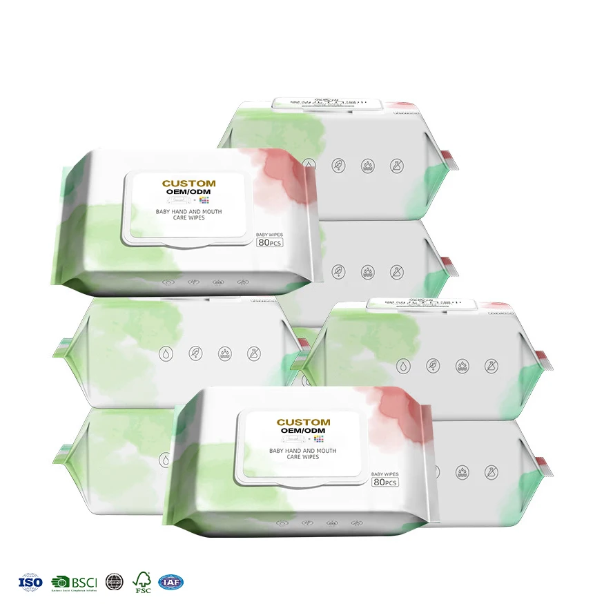 Бесплатные образцы натуральной ткани экологически чистые детские салфетки одноразовые для чистки рук и рта органические бытовые детские салфетки