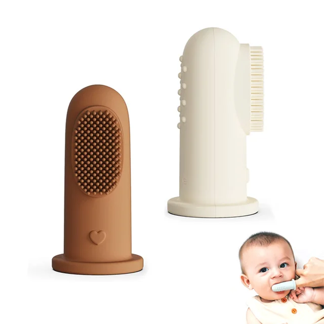 2023 New Kids Safety Silicon Tooth Brush Silicone Baby Finger Toothbrush For Silicone Baby