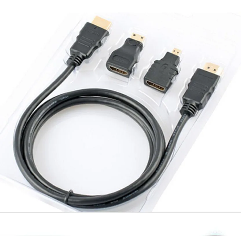 Hot Selling 3 in 1 HD MI cable adapter kits to Mini Micro sets