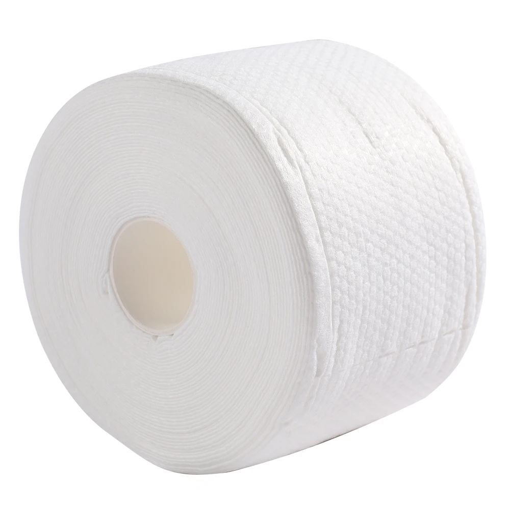 Factory customized wholesale beauty salon special 200g disposable face cleansing cotton towel roll non-woven face towel