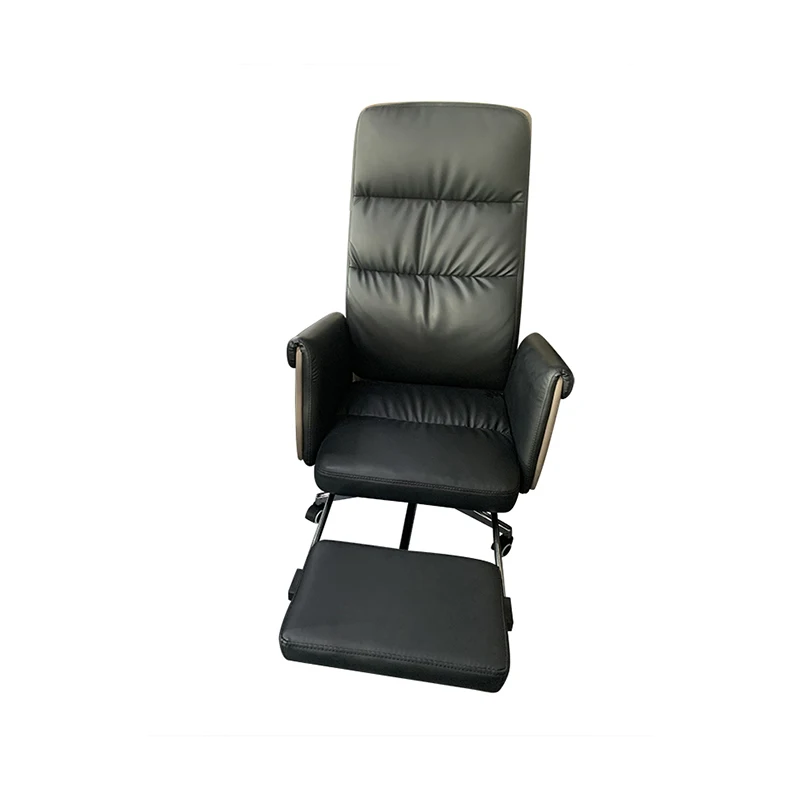 Factory Direct High-end comfortable adjustable back CEO chair Leather seat removable office chair black