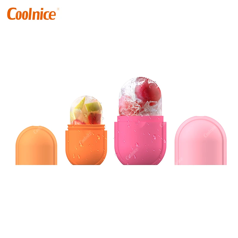 BPA free Mini size  lift and  tighten  skin massager face wireless remover silicone ice Flawless facial contour rollers