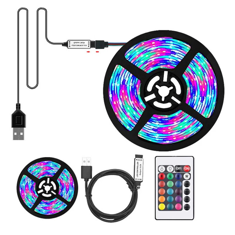 DC5V USB Led Strip Lights SMD 2835RGB TV Background Lighting backlight led strip lights 1M 2M 3M 4M 5M for tv hisense 58