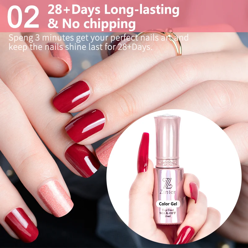 QSHY Private Label Soak Off UV/LED 120 Color Resin Reflective Base Coat+Color Gel+Tempered Glossed Top Coat Gel Nail Polish Kit