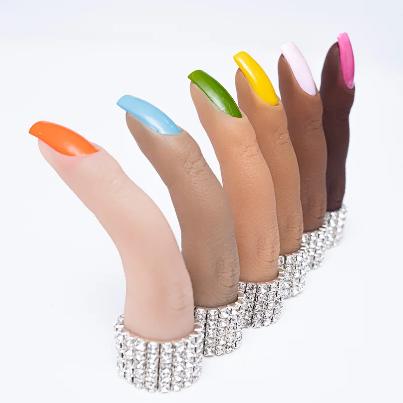 Silicone Nail Practice Finger for Acrylic Nails Essential Nail Tool