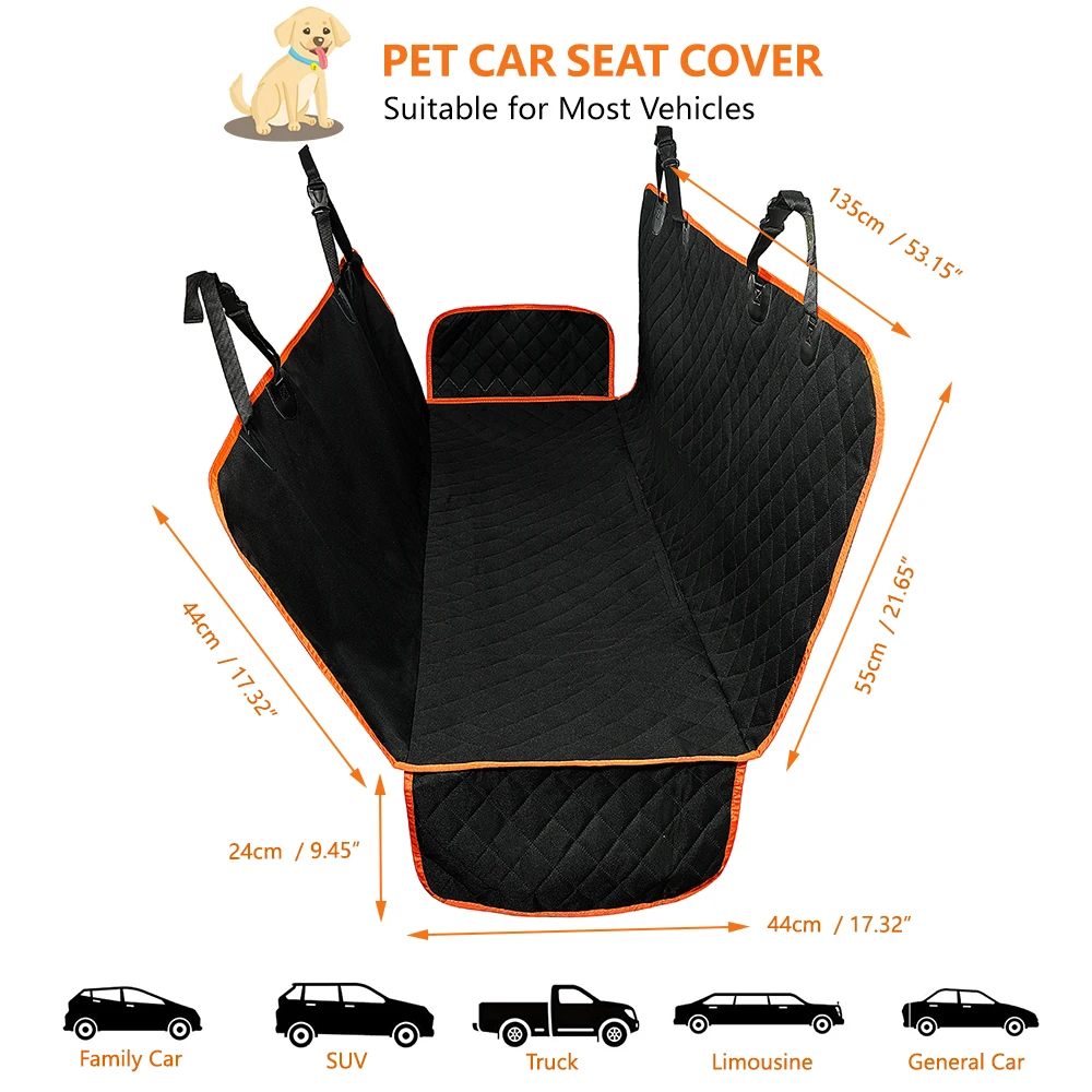 Factory Customized Oxford Cloth Waterproof Back Seat Resistance to Dirt Machine Washable Pet Car Mat
