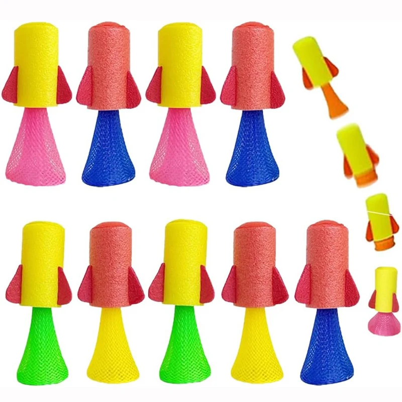 Party Favors Jumping Rockets Popper Spring Launchers Toys Popper Bouncy Toys Rocket Launcher Toy for Kids