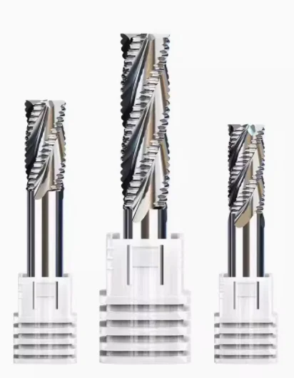Ultra hard white steel rough skin milling cutter, extended high-speed steel corrugated CNC end mill for rough machining
