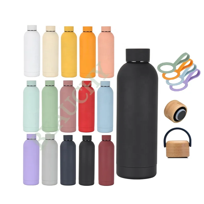 Beauchy 2024 Hot New 500ml 304 Stainless Steel Water Bottle Mug Sports Outdoor Ftiness Flask Insulation Portable Travel Cup