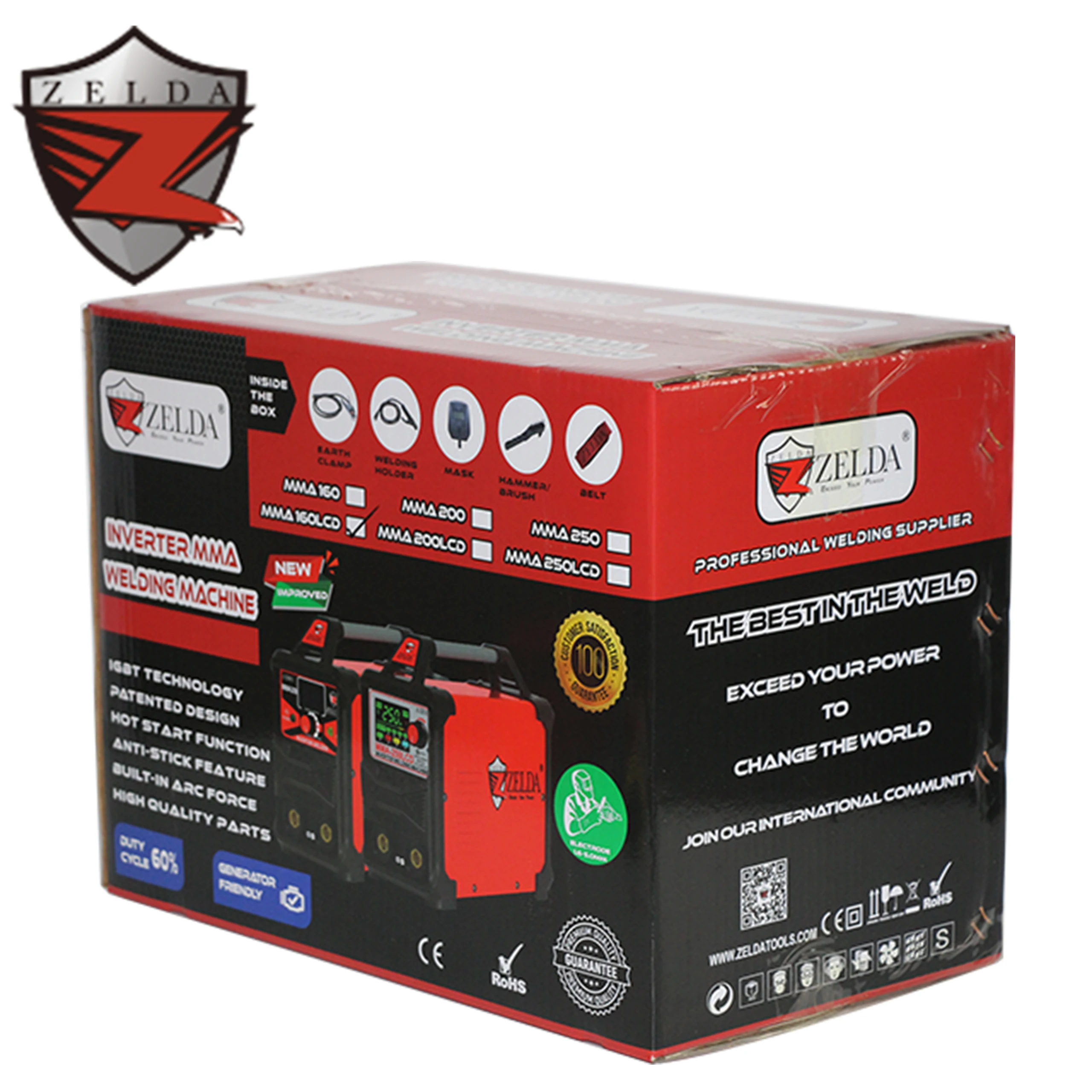 Portable 160amp 220V Mini MMA Welder Inverter IGBT with DC Motor for Home Use & Construction New and Used Condition