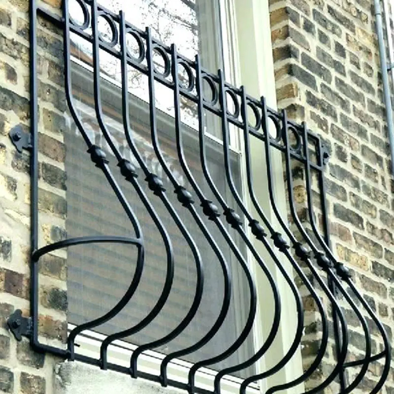 Anti-theft Wrought Iron Gate for Window Protection Guards Storm Windows Window Decoration Wrought Iron Q235 Steels Horizontal