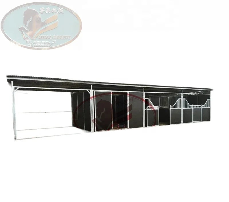 Portable Horse Stables Temporary Box with Bamboo Insert Stall