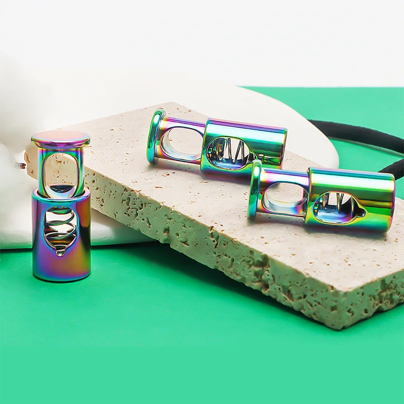 High Quality Metal Cord Spring Buckle Toggle Stopper Buckle Custom Design Metal Cord Lock For Shoelaces Drawstrings Pants