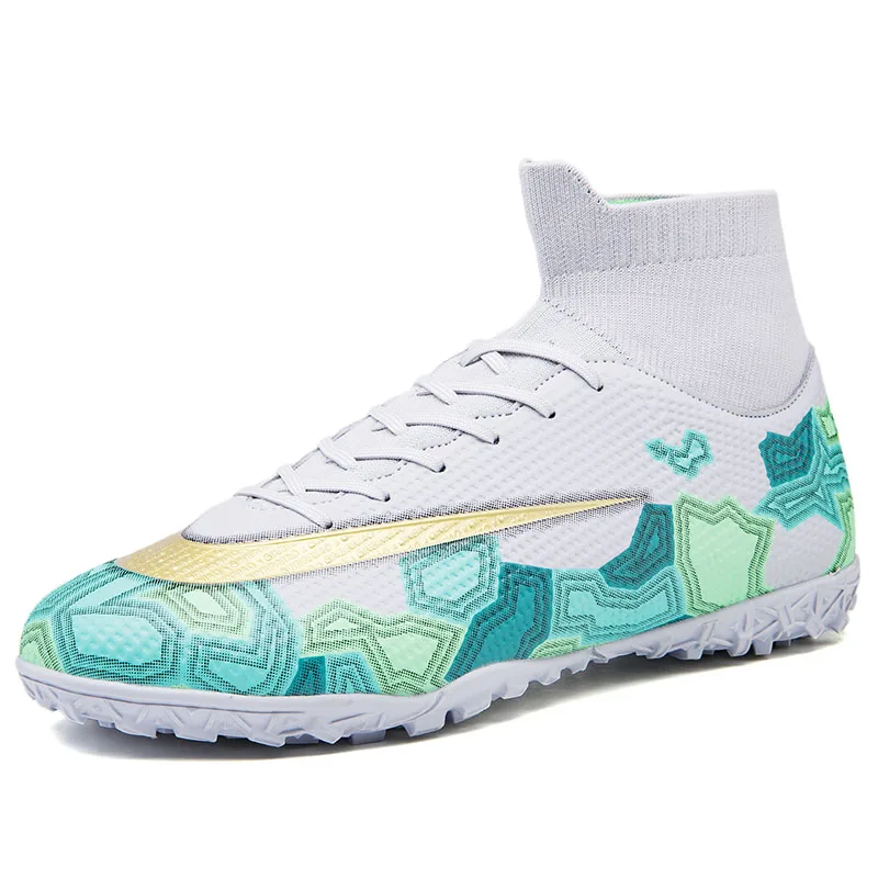 
Factory Wholesale High Top Leather Materials Stud Football Boots Sneakers Soccer Boots 