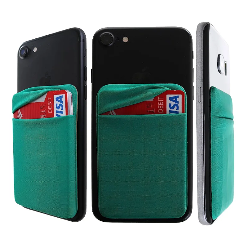 Adhesive Phone Sticker Back Cover Bracket Credit Card Sleeve 3m Sticker Smart Wallet Mobile Lycra Phone Card Holder