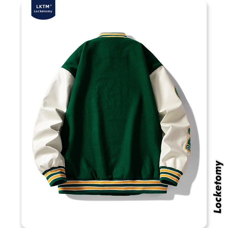 New Varsity College Letterman Jacket Customize logo Embroidery Body Sleeves High School Varsity Jacket