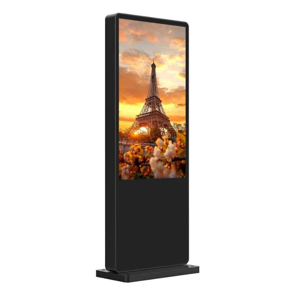 Outdoor advertising machine vertical LCD high brightness rain and acrylic led display traffic information display board