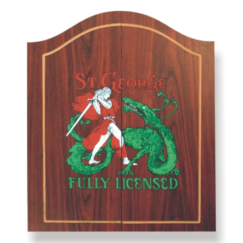 Durable Wall Wooden Dartboard Product  dartboard display in Wood Cabinet with stylish look