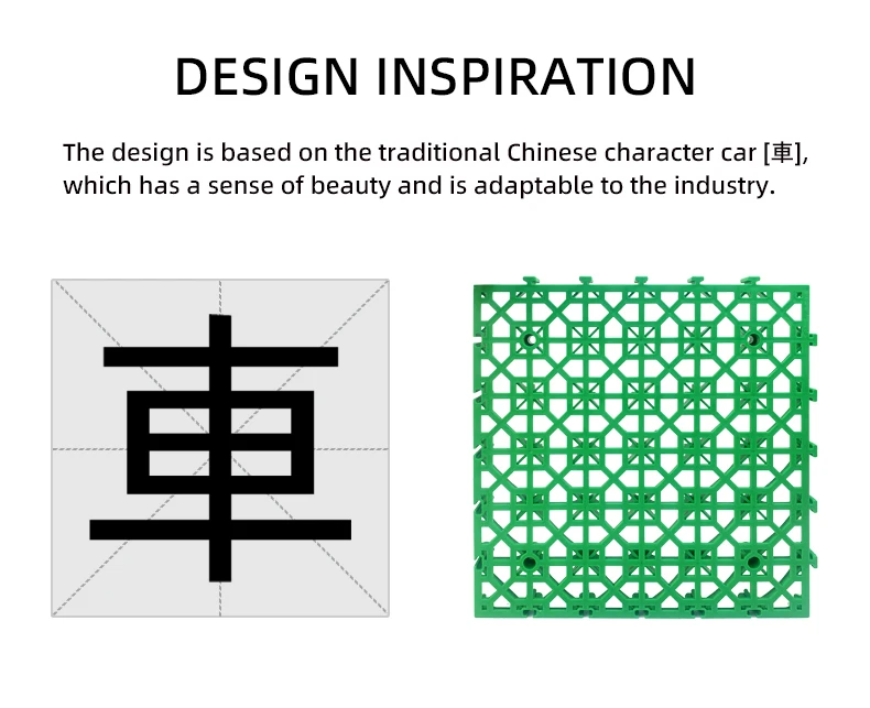 New innovative Rigid Modular Car Wash Drainage Plastic PP Interlocking Garage Floor Tiles for Car Parking/wash Garage Flooring