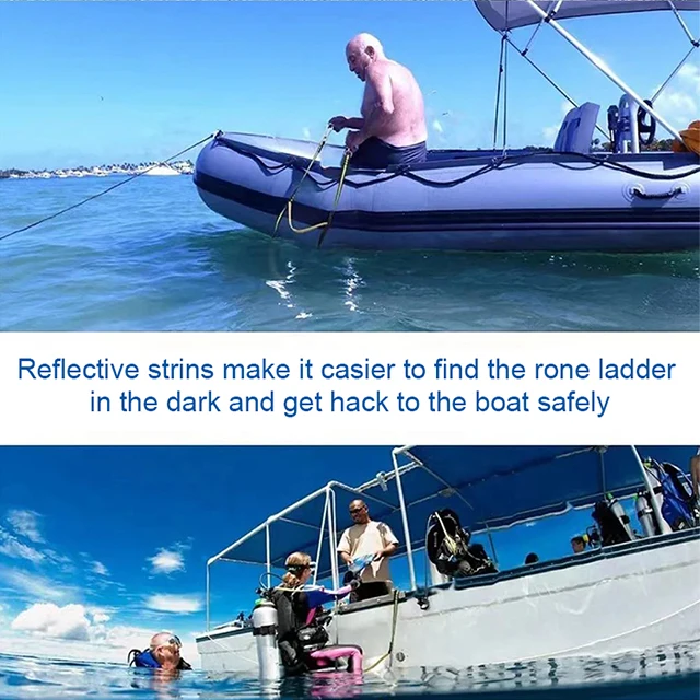 Guosong Marine Boat Rope Ladder Nylon 3 Steps 4 Steps Ladder Accessories for Boat Yacht