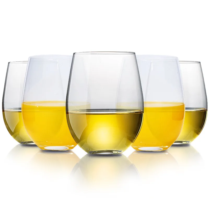 Wholesale Personalized Custom Drinking Glassware Tumbler Glass Crystal 6 oz Stemless Wine Glasses with etched logo