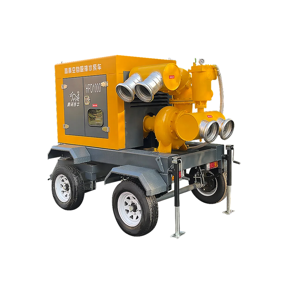 9m deep suction farm trailer diesel engine vacuum self suction drainage pump