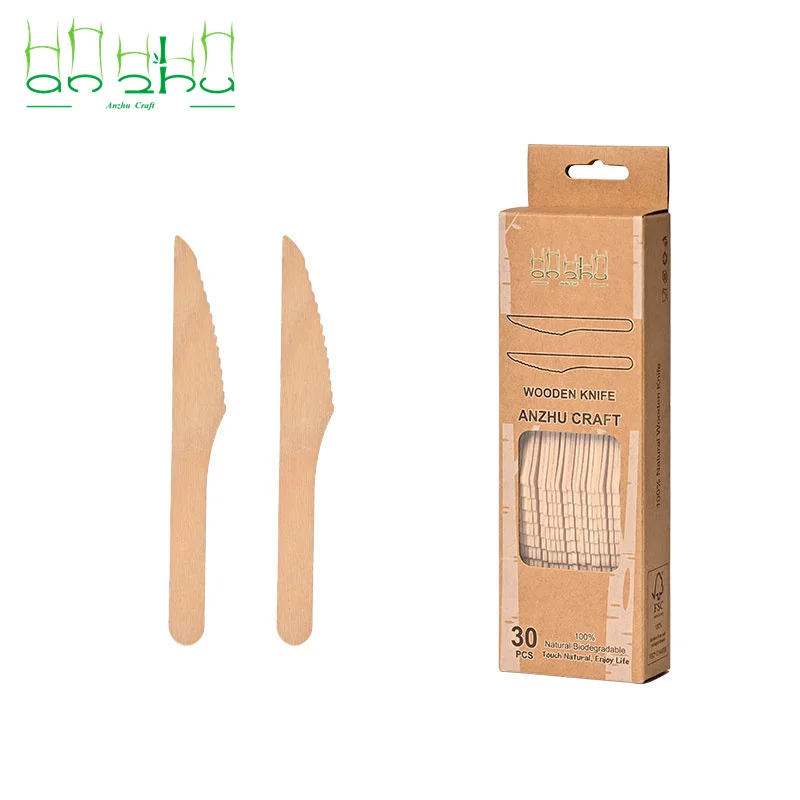 Набор деревянных столовых приборов 160 мм